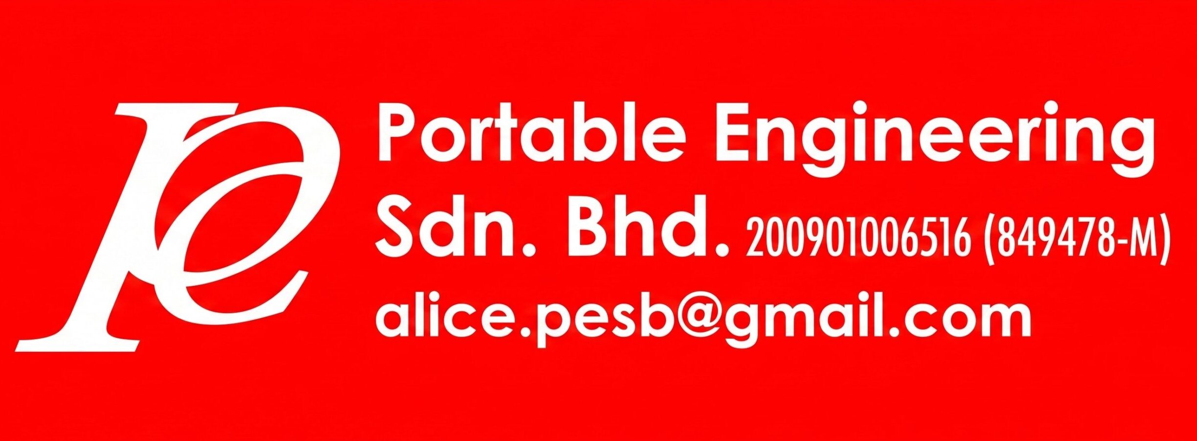 Portable Engineering Sdn. Bhd. 200901006516 (849478-M) alice.pesb@gmail.com